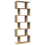 Raumteiler-Bücherregal 6 Etagen Artisan-Eiche 70x24x193 cm
