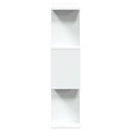 Raumteiler Bücherregal 3-stufig Weiß 70x24x97 cm Holzwerkstoff