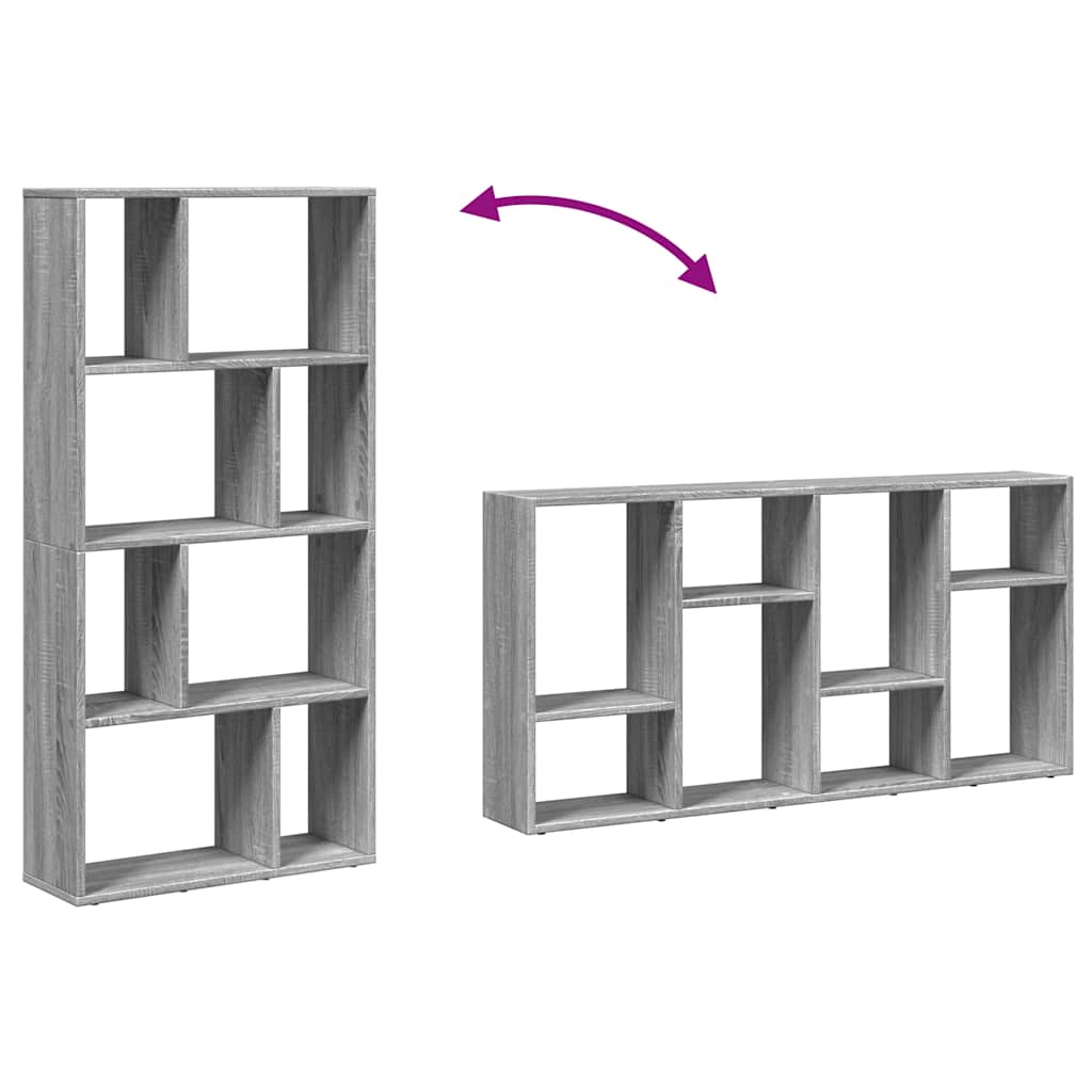 Bücherregal Grau Sonoma 60x20x120,5 cm Holzwerkstoff