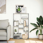 Bücherregal Betongrau 72x20x120,5 cm Holzwerkstoff