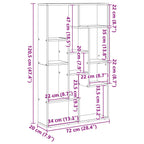 Bücherregal Grau Sonoma 72x20x120,5 cm Holzwerkstoff