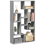 Bücherregal Grau Sonoma 72x20x120,5 cm Holzwerkstoff