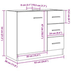 Waschbeckenschrank Artisan-Eiche 63x30x54 cm Holzwerkstoff