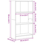 Bücherregal Artisan-Eiche 60x24x109 cm Holzwerkstoff