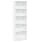 Bücherregal Weiß 60 x 24 x 176 cm Holzwerkstoff