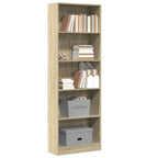 Bücherregal Sonoma-Eiche 60x24x176 cm Holzwerkstoff