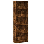 Bücherregal Räuchereiche 60x24x176 cm Holzwerkstoff