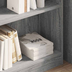 Bücherregal Grau Sonoma 80x24x76cm Holzwerkstoff