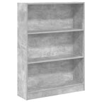 Bücherregal Betongrau 80x24x109 cm Holzwerkstoff