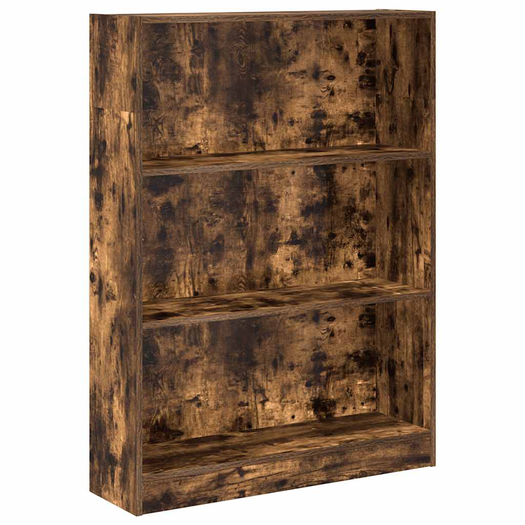 Bücherregal Räuchereiche 80x24x109 cm Holzwerkstoff