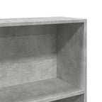 Bücherregal Betongrau 80x24x143 cm Holzwerkstoff