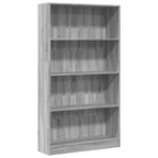 Bücherregal Grau Sonoma 80x24x143 cm Holzwerkstoff