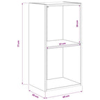 Bücherregal Räuchereiche 40x30x77 cm Holzwerkstoff
