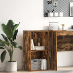 Bücherregal Räuchereiche 40x30x77 cm Holzwerkstoff
