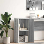 Bücherregal Grau Sonoma 40x30x77 cm Holzwerkstoff