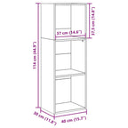 Bücherregal Altholz-Optik 40x30x114 cm Holzwerkstoff
