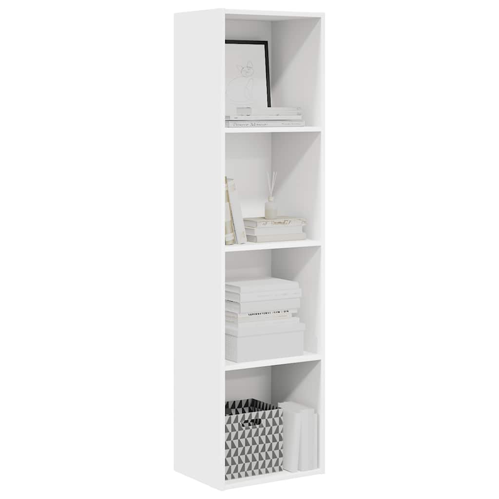 Bücherregal Weiß 40x30x152 cm Holzwerkstoff