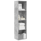 Bücherregal Betongrau 40x30x152 cm Holzwerkstoff