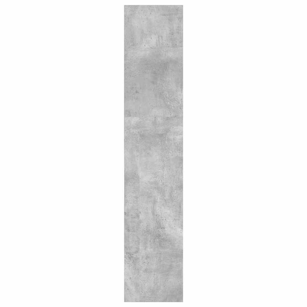 Bücherregal Betongrau 40x30x152 cm Holzwerkstoff