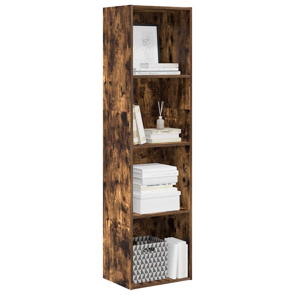 Bücherregal Räuchereiche 40x30x152 cm Holzwerkstoff