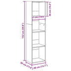 Bücherregal Altholz-Optik 40x30x152 cm Holzwerkstoff
