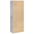 Bücherregal Betongrau 60x30x152 cm Holzwerkstoff