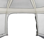 Poolzelt mit abnehmbarem Überzelt Netzwänden Grau 618x532cm