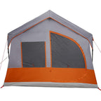 Familienzelt Grau und Orange 620 x 322 x 240 cm Polyester