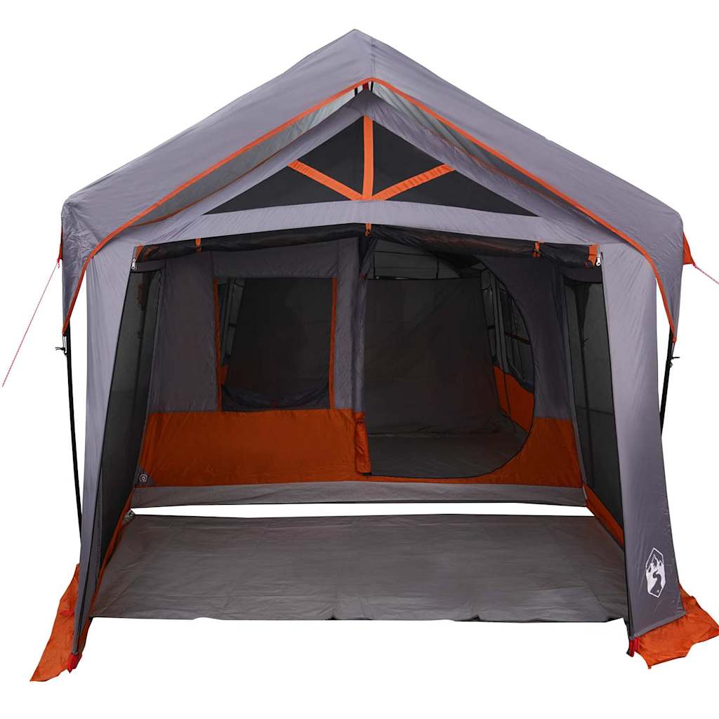 Familienzelt Grau und Orange 620 x 322 x 240 cm Polyester