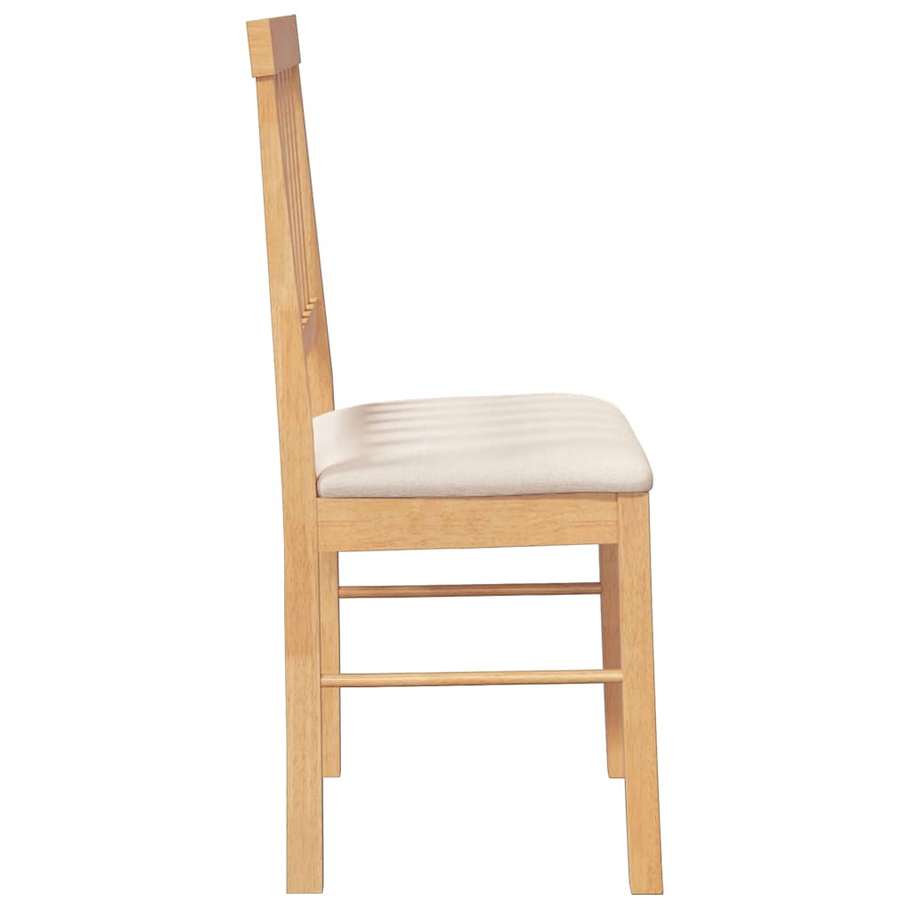 Esszimmerstühle mit Kissen 2 Stk. Massivholz Gummibaum