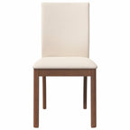 Esszimmerstühle mit Kissen 2 Stk. Braun Massivholz Gummibaum