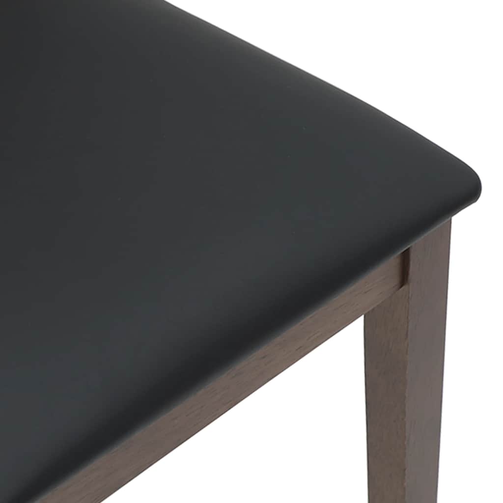 Esszimmerstühle mit Kissen 2 Stk. Braun Massivholz Gummibaum