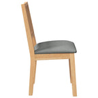 Esszimmerstühle mit Kissen 2 Stk. Massivholz Gummibaum