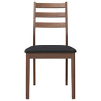 Esszimmerstühle mit Kissen 2 Stk. Braun Massivholz Gummibaum