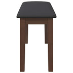 Bank 90 cm Braun Massivholz Gummibaum