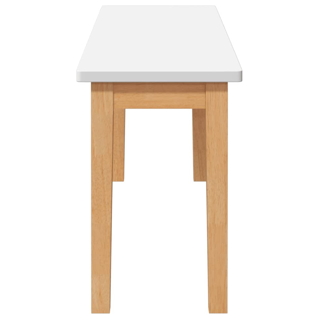 Bank 110 cm Massivholz Gummibaum