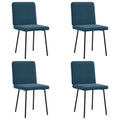 Esszimmerstühle 4 Stk. Blau Samt