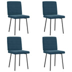Esszimmerstühle 4 Stk. Blau Samt