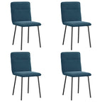 Esszimmerstühle 4 Stk. Blau Samt