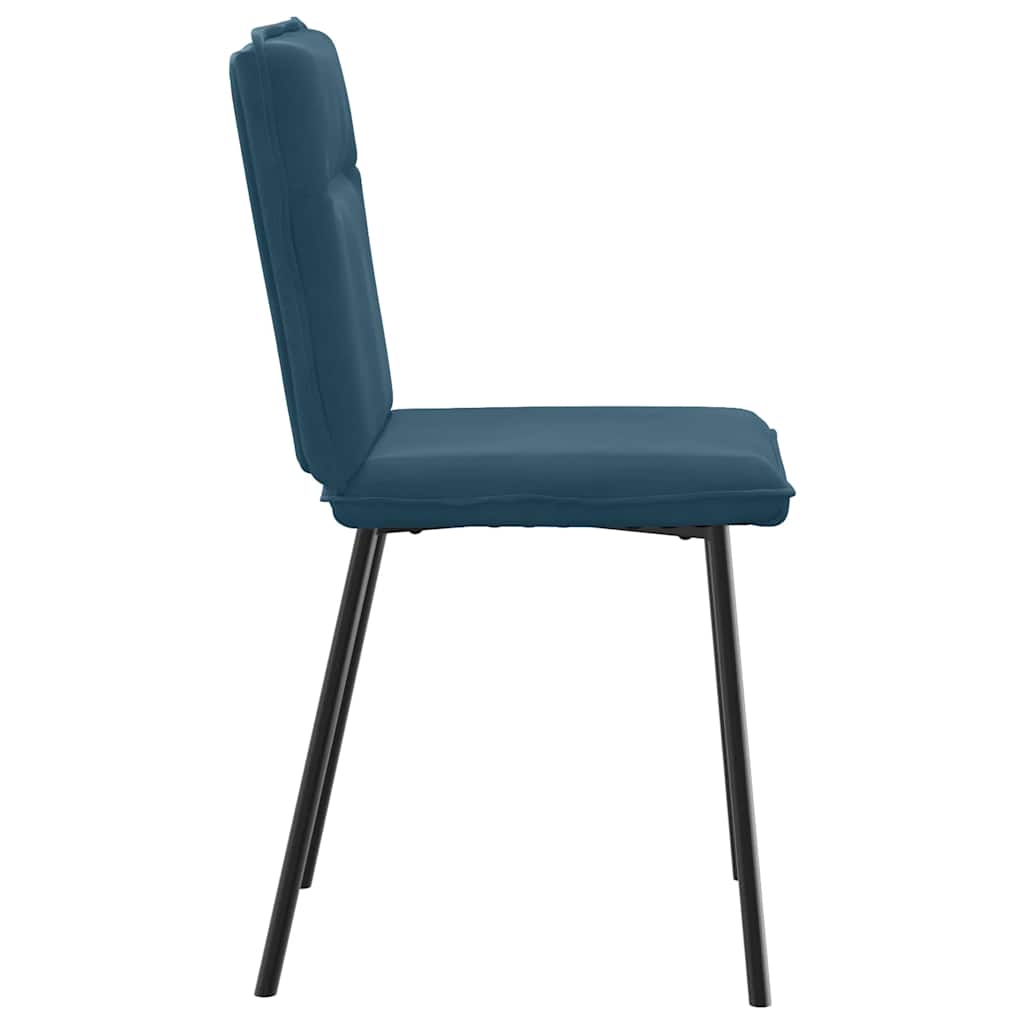 Esszimmerstühle 4 Stk. Blau Samt