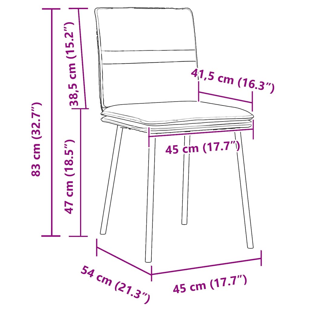 Esszimmerstühle 4 Stk. Creme Samt