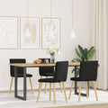 Esszimmerstühle 4 Stk. Schwarz Stoff