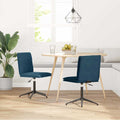 Esszimmerstühle 2 Stk. Blau Samt