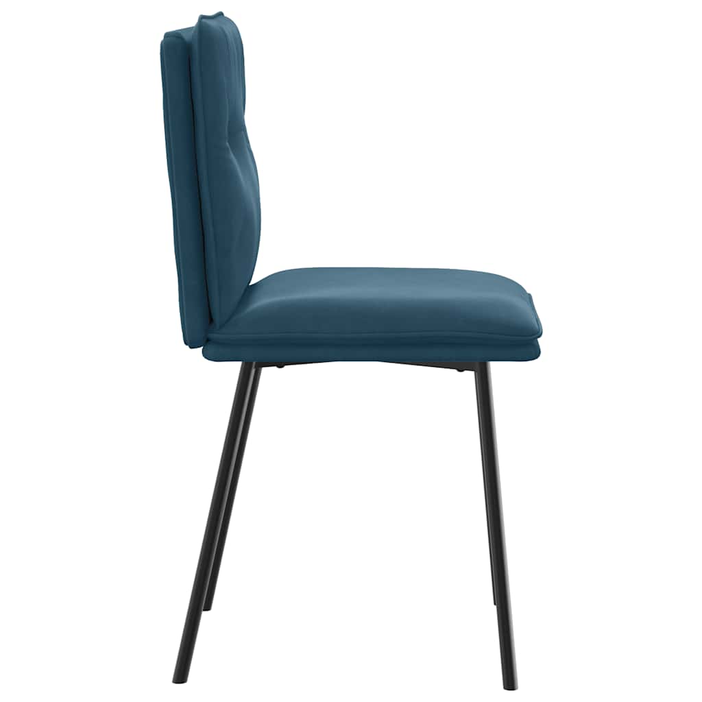 Esszimmerstühle 4 Stk. Blau Samt