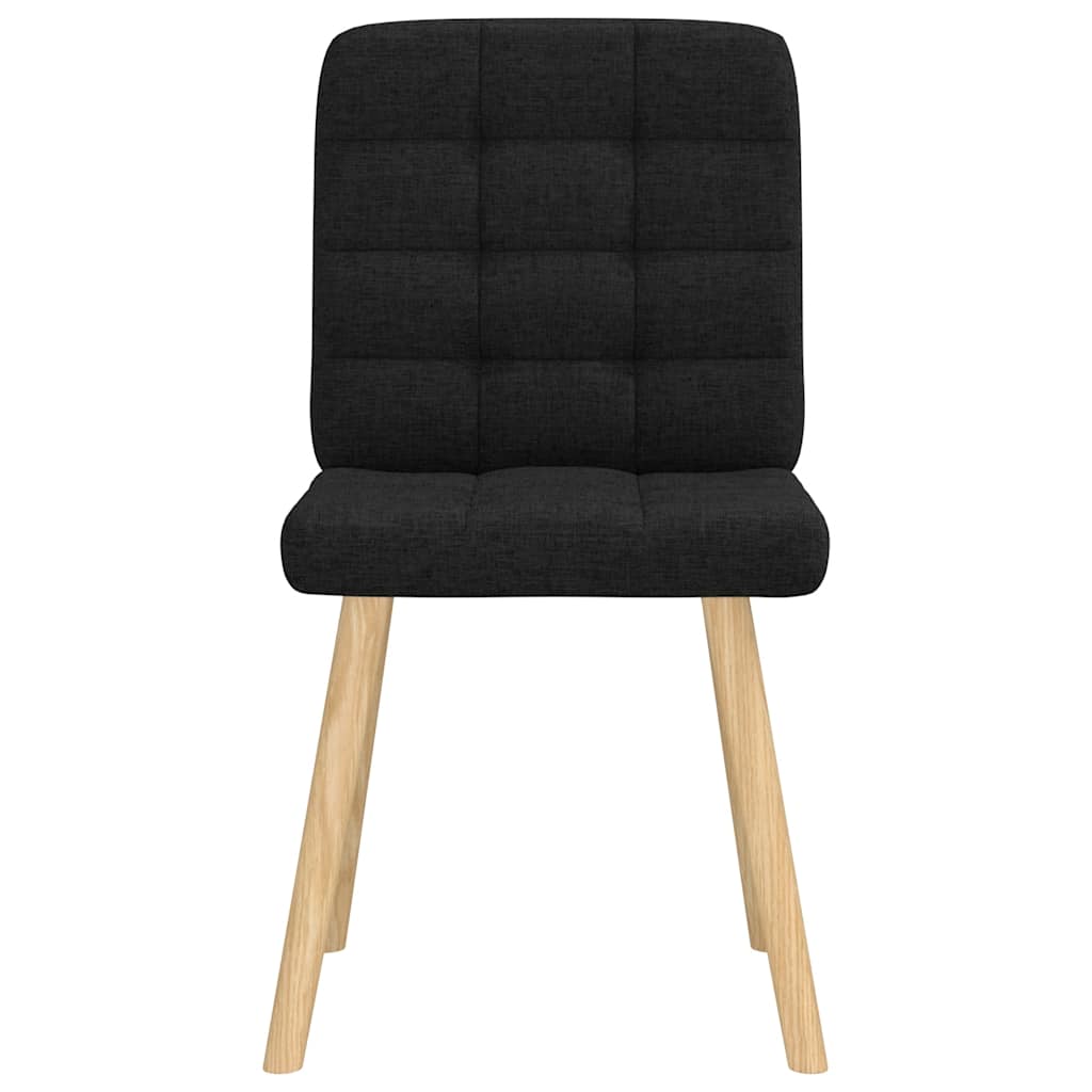 Esszimmerstühle 6 Stk. Schwarz Stoff