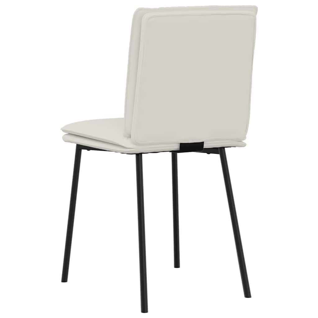 Esszimmerstühle 6 Stk. Creme Samt