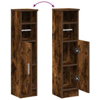 Badezimmerschrank mit Rollenhalter Räuchereiche 20,5x22x90 cm
