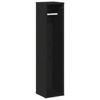 Badezimmerschrank mit Rollenhalter Schwarz 20,5x20x90 cm