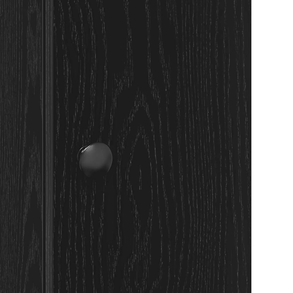 Badezimmerschrank mit Rollenhalter Schwarz 20,5x22x72 cm
