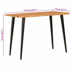 Esstische Braun und Schwarz 110 x 55 x 78 cm Massivholz Mango
